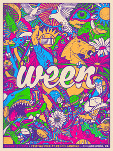 Image of Ween Philadelphia 2016 VIP CREAM Variant Poster