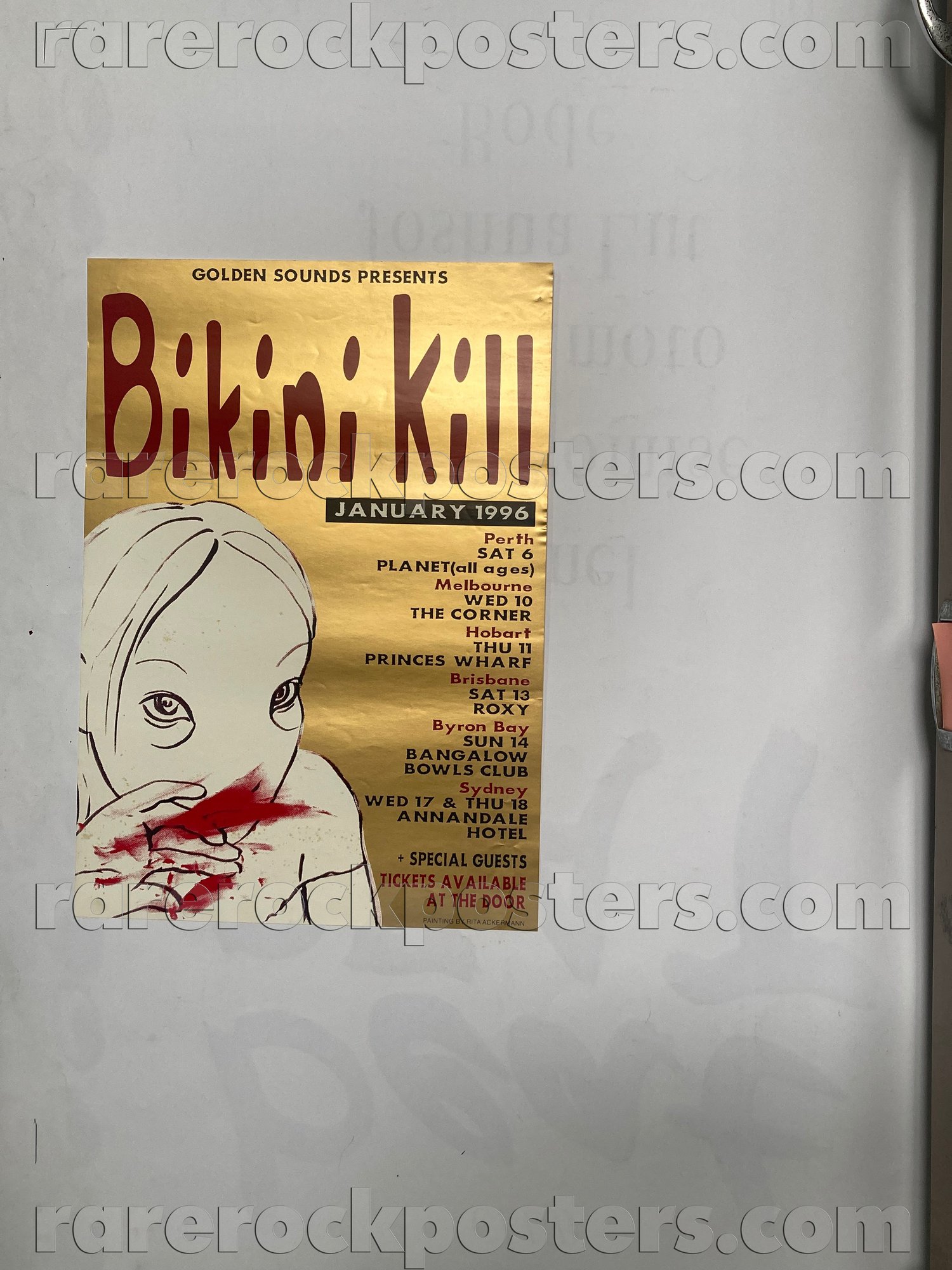 BIKINI KILL ~ ORIGINAL 1996 AUSTRALIAN TOUR POSTER 