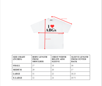 Image 3 of "I LOVE ABGs" WHITE TEE