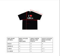Image 3 of "I LOVE ABGs" BLACK TEE