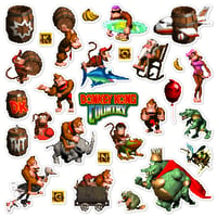 Image 1 of Donkey Kong Country Sticker Set (29 Pieces)