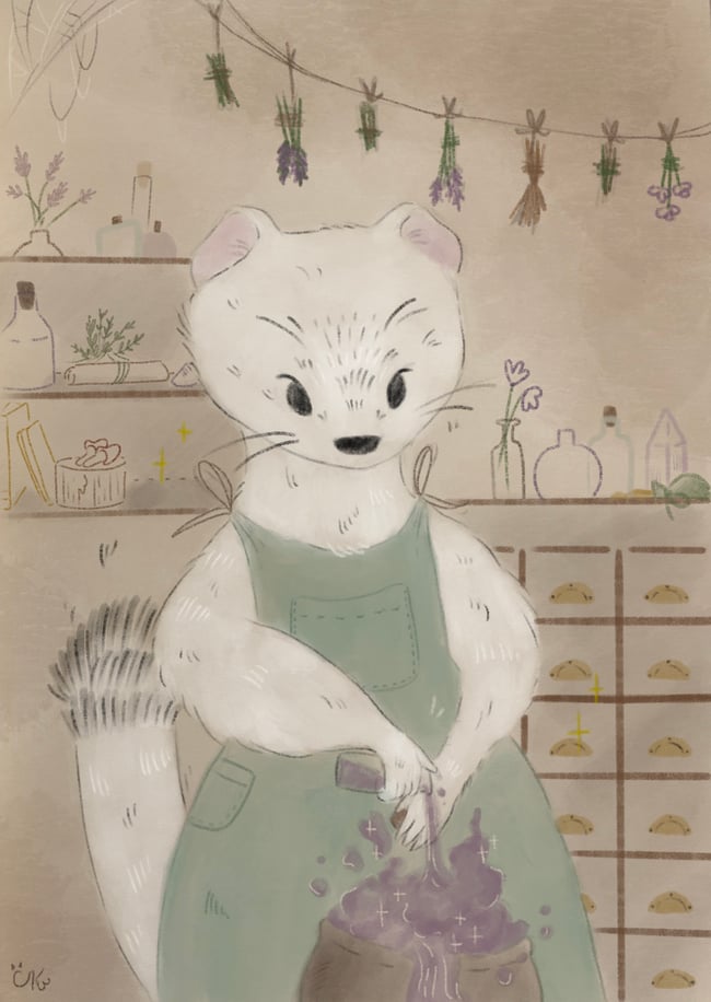 Carte d'Isis l'hermine 