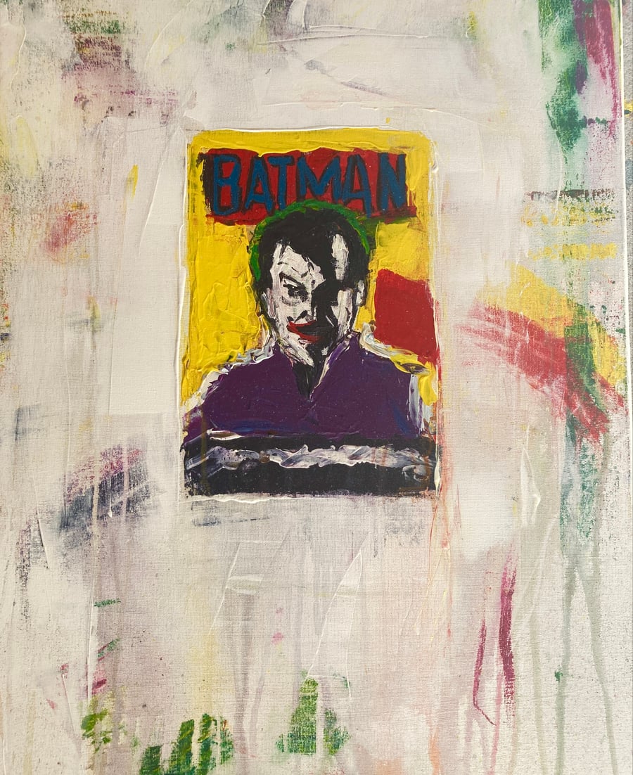 Image of Batman cards 2 x original paintings