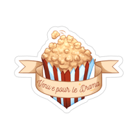 Image 1 of Sticker "Venu.e pour le drama"