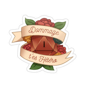 Image of Sticker | Dommage t'es Hétero