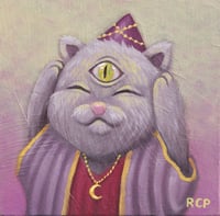 "All-Seeing Cat" Original Painting