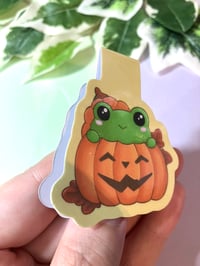 Image 3 of Pumpkin Frog double sided magnetic bookmark