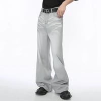 Image 3 of Men's Vintage Tie-Dye Wide-Leg Jeans
