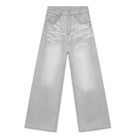Image 6 of Men's Vintage Tie-Dye Wide-Leg Jeans