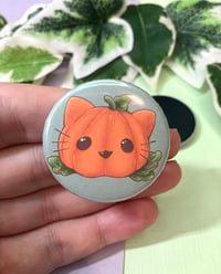 Image 2 of Cute Pumpkin Cat Fridge Magnet