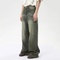 Image 2 of Men's American Style Loose Wide Leg Denim Pants