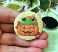 Image 2 of Cute Pumpkin Frog Fridge Magnet