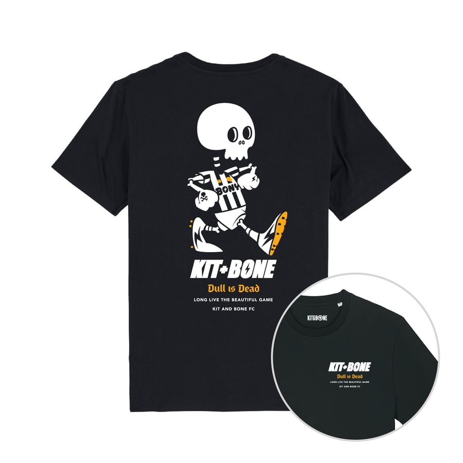 Image of Bony Mascot Tee Black and White Stripes