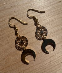 Image 8 of Delicate Moon Goddess Earrings