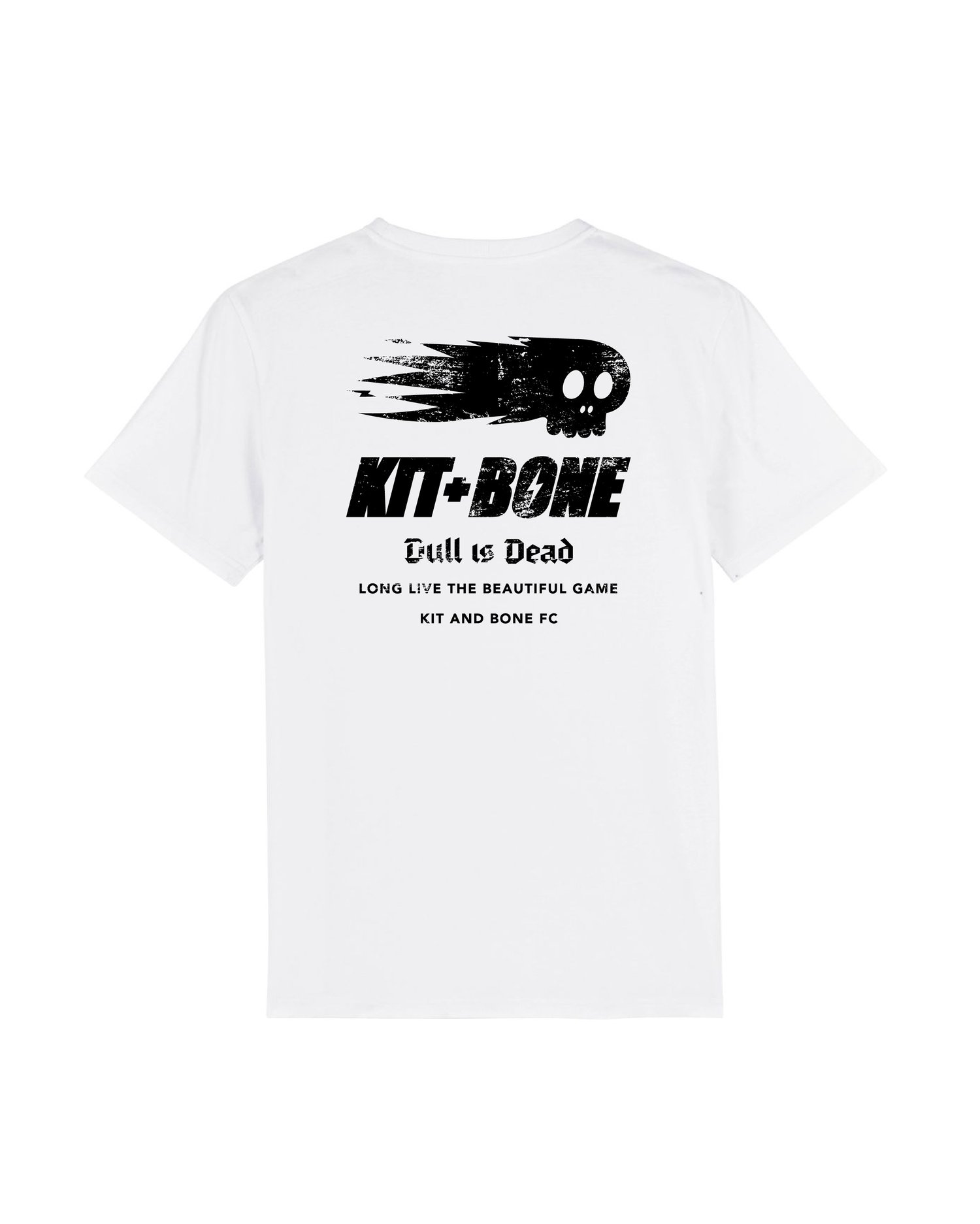 Image of Flaming Bony Vintage Team Tee White Black