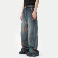 Image 3 of Men's Graffiti Wide Leg Denim Pants
