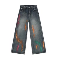 Image 1 of Men's Graffiti Wide Leg Denim Pants