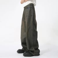 Image 3 of Men's Retro Style Washed Straight Leg Jeans