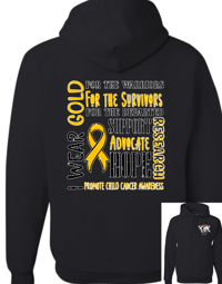 Image 2 of September I Wear Gold Survivors Hoodie