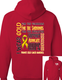 Image 3 of September I Wear Gold Survivors Hoodie