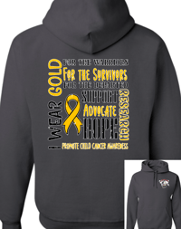 Image 4 of September I Wear Gold Survivors Hoodie