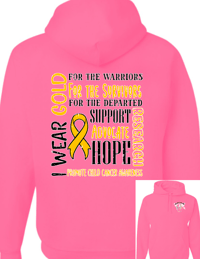 Image 5 of September I Wear Gold Survivors Hoodie