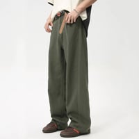 Image 5 of Men's Solid Color Wide Leg Denim Pants