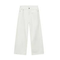 Image 9 of Men's Solid Color Wide Leg Denim Pants