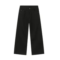 Image 7 of Men's Solid Color Wide Leg Denim Pants