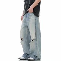 Image 2 of Men's Vintage Hole Jeans 