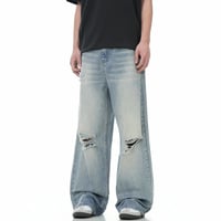 Image 3 of Men's Vintage Hole Jeans 