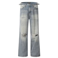 Image 6 of Men's Vintage Hole Jeans 