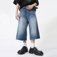 Image 4 of  Men's Cropped Wide Leg Jeans