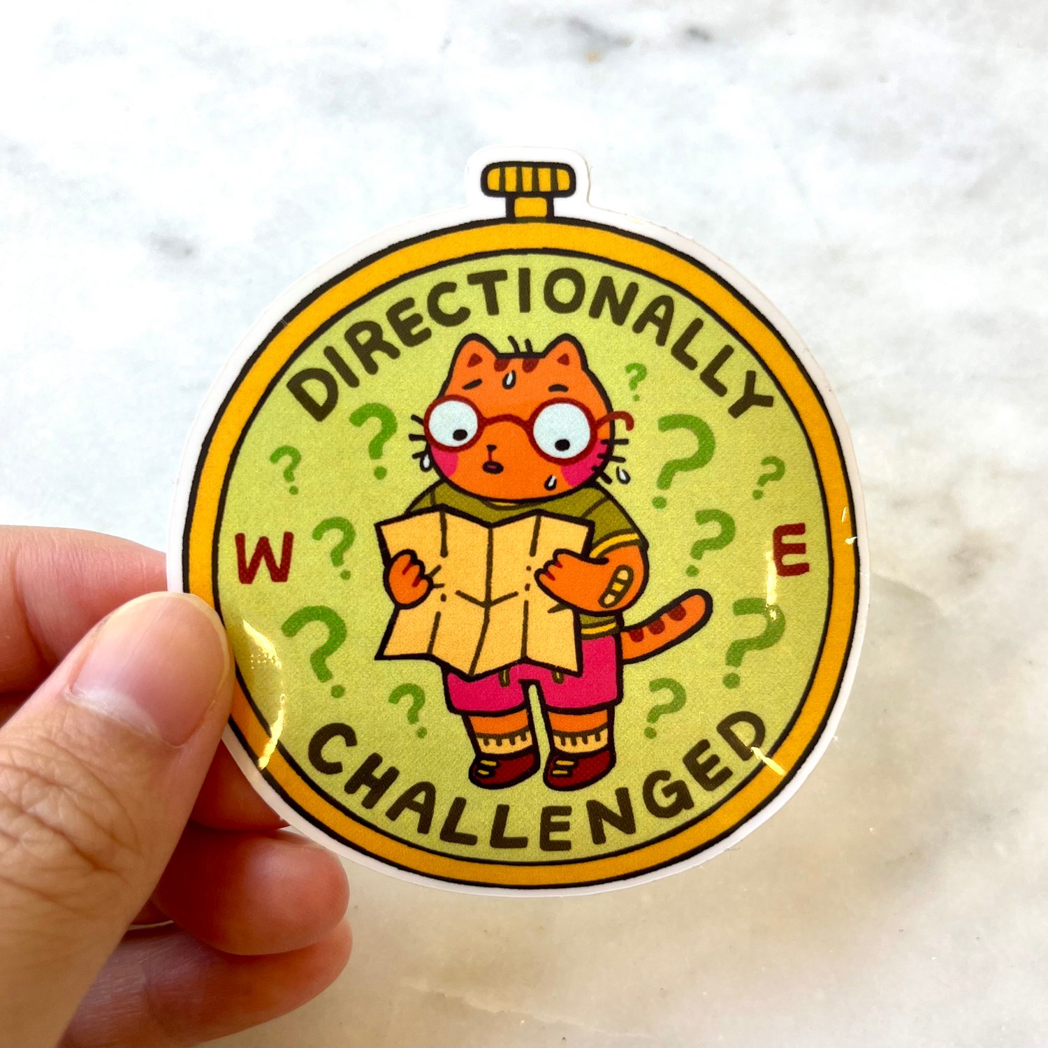 Directionally Challenged Sticker