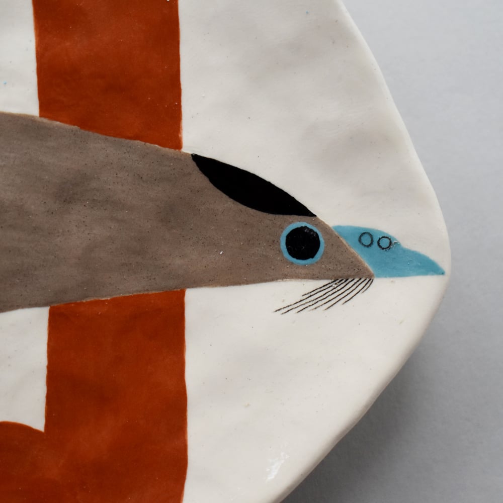 Image of Brown House Sparrow Bird Plate