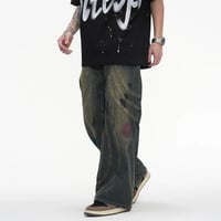 Image 3 of Men's Vintage Patchwork Flare Jeans
