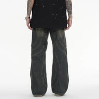 Image 4 of Men's Vintage Patchwork Flare Jeans