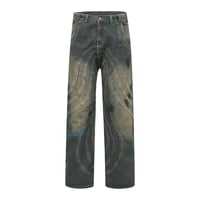 Image 5 of Men's Vintage Patchwork Flare Jeans
