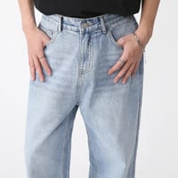 Image 3 of Men's Vintage Wide Leg Denim Trousers
