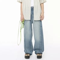 Image 3 of Men's American Style Patchwork Wide Leg Jeans