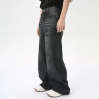 Image 4 of Men's American Style Dirty Design Wide Leg Jeans