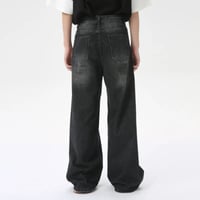 Image 6 of Men's American Style Dirty Design Wide Leg Jeans