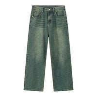 Image 6 of Men's Vintage Style Wide Leg Jeans