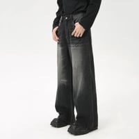 Image 3 of Men's American Style Zipper Wide Leg Jeans 