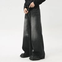 Image 5 of Men's American Style Zipper Wide Leg Jeans 