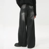 Image 4 of Men's American Style Zipper Wide Leg Jeans 
