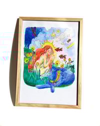 Image 1 of A4 - Le rêve et la louve - illustration originale