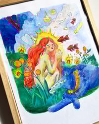 Image 3 of A4 - Le rêve et la louve - illustration originale