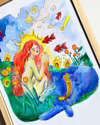 Image 2 of A4 - Le rêve et la louve - illustration originale