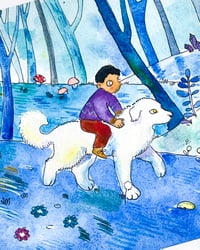 Image 2 of A5 - Balade à dos de doggo - illustration originale